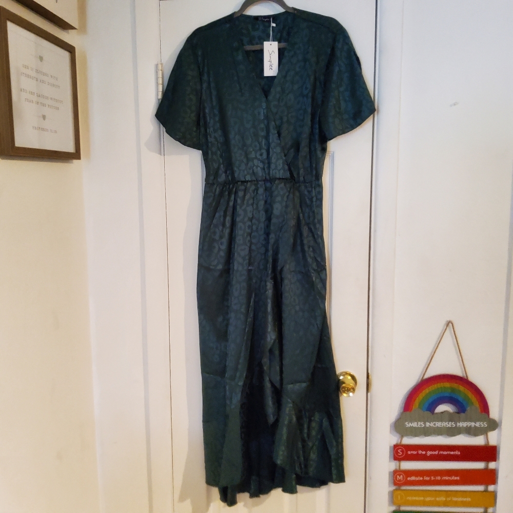 Simplee Apparel Green High Low Dress